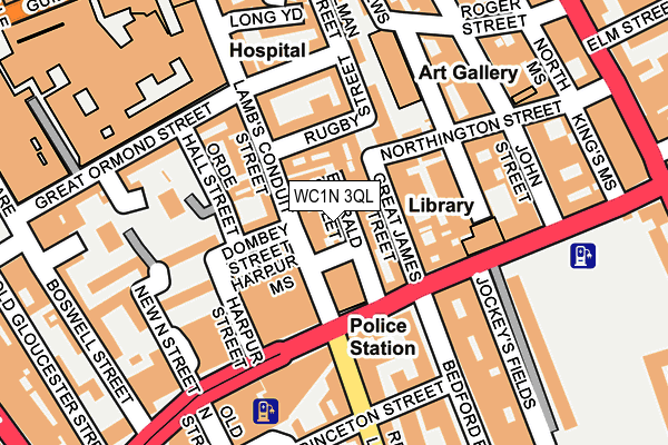 WC1N 3QL map - OS OpenMap – Local (Ordnance Survey) WC1N 3QL map - OS OpenMap – Local (Ordnance Survey)
