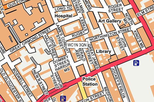 WC1N 3QN map - OS OpenMap – Local (Ordnance Survey) WC1N 3QN map - OS OpenMap – Local (Ordnance Survey)