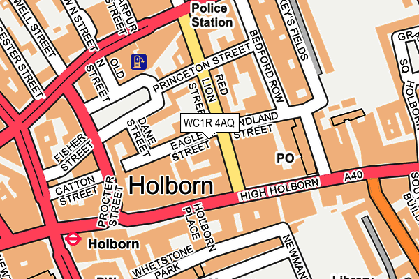 WC1R 4AQ map - OS OpenMap – Local (Ordnance Survey) WC1R 4AQ map - OS OpenMap – Local (Ordnance Survey)