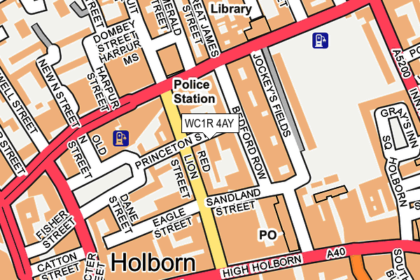 WC1R 4AY map - OS OpenMap – Local (Ordnance Survey) WC1R 4AY map - OS OpenMap – Local (Ordnance Survey)