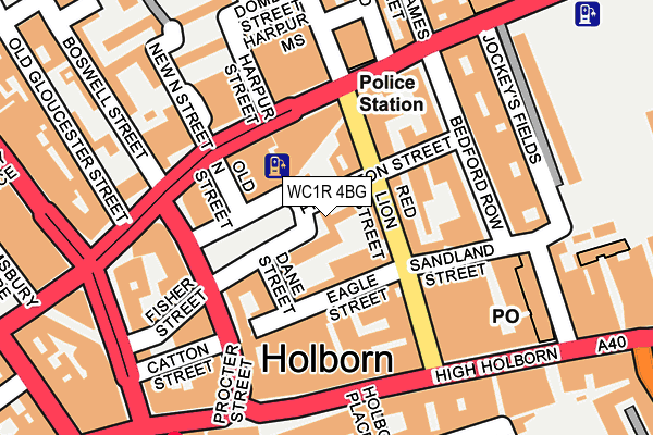 WC1R 4BG map - OS OpenMap – Local (Ordnance Survey) WC1R 4BG map - OS OpenMap – Local (Ordnance Survey)