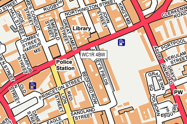 WC1R 4BW map - OS OpenMap – Local (Ordnance Survey) WC1R 4BW map - OS OpenMap – Local (Ordnance Survey)