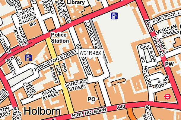 WC1R 4BX map - OS OpenMap – Local (Ordnance Survey) WC1R 4BX map - OS OpenMap – Local (Ordnance Survey)