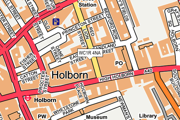 WC1R 4NA map - OS OpenMap – Local (Ordnance Survey)