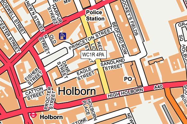 WC1R 4PA map - OS OpenMap – Local (Ordnance Survey) WC1R 4PA map - OS OpenMap – Local (Ordnance Survey)