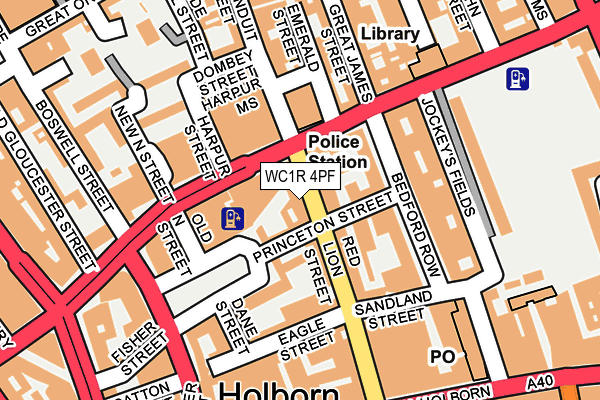 WC1R 4PF map - OS OpenMap – Local (Ordnance Survey) WC1R 4PF map - OS OpenMap – Local (Ordnance Survey)