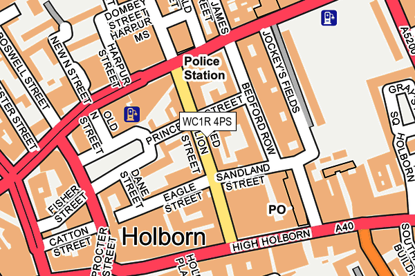 WC1R 4PS map - OS OpenMap – Local (Ordnance Survey) WC1R 4PS map - OS OpenMap – Local (Ordnance Survey)