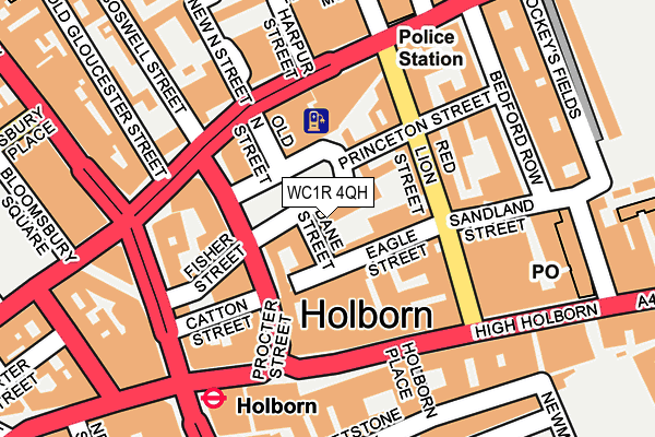 WC1R 4QH map - OS OpenMap – Local (Ordnance Survey) WC1R 4QH map - OS OpenMap – Local (Ordnance Survey)