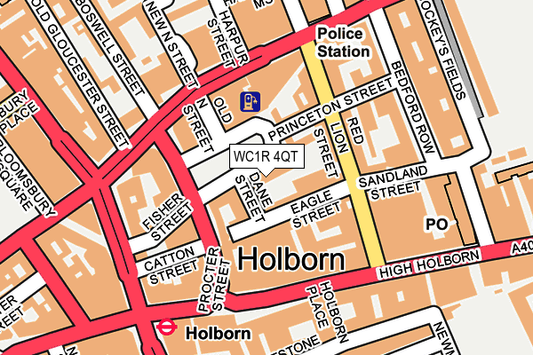 WC1R 4QT map - OS OpenMap – Local (Ordnance Survey) WC1R 4QT map - OS OpenMap – Local (Ordnance Survey)