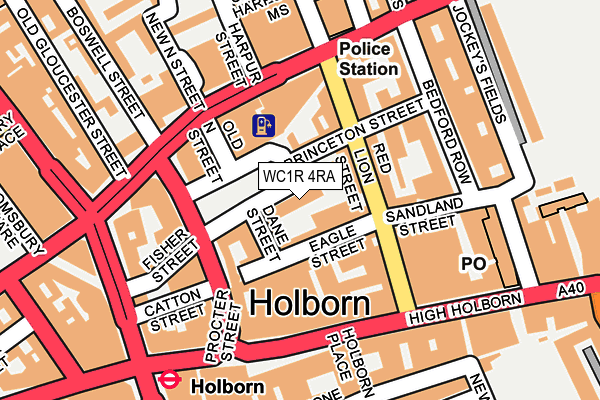 WC1R 4RA map - OS OpenMap – Local (Ordnance Survey) WC1R 4RA map - OS OpenMap – Local (Ordnance Survey)