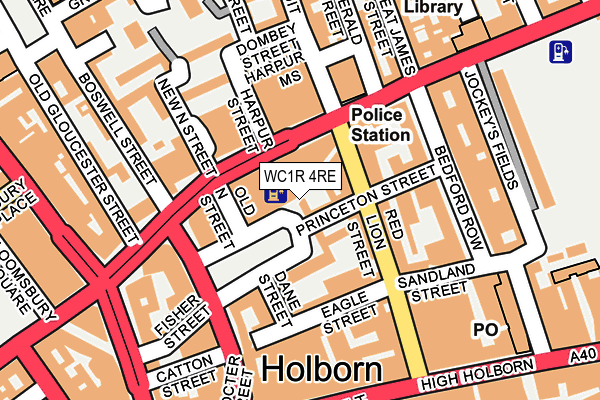WC1R 4RE map - OS OpenMap – Local (Ordnance Survey) WC1R 4RE map - OS OpenMap – Local (Ordnance Survey)