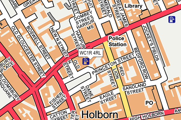 WC1R 4RL map - OS OpenMap – Local (Ordnance Survey) WC1R 4RL map - OS OpenMap – Local (Ordnance Survey)
