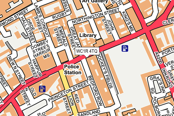 WC1R 4TQ map - OS OpenMap – Local (Ordnance Survey) WC1R 4TQ map - OS OpenMap – Local (Ordnance Survey)