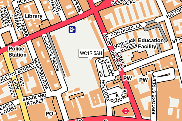 WC1R 5AH map - OS OpenMap – Local (Ordnance Survey) WC1R 5AH map - OS OpenMap – Local (Ordnance Survey)