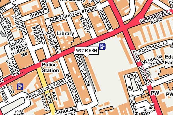 WC1R 5BH map - OS OpenMap – Local (Ordnance Survey) WC1R 5BH map - OS OpenMap – Local (Ordnance Survey)