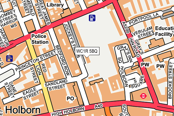 WC1R 5BQ map - OS OpenMap – Local (Ordnance Survey) WC1R 5BQ map - OS OpenMap – Local (Ordnance Survey)