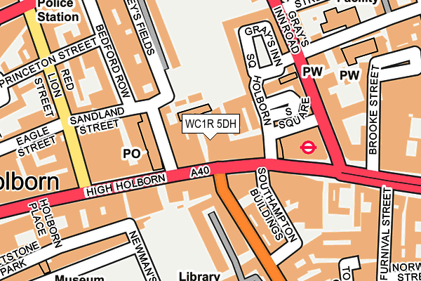 WC1R 5DH map - OS OpenMap – Local (Ordnance Survey) WC1R 5DH map - OS OpenMap – Local (Ordnance Survey)