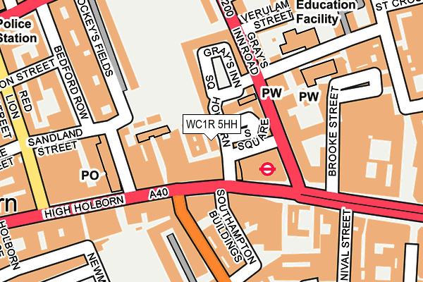WC1R 5HH map - OS OpenMap – Local (Ordnance Survey)