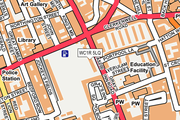WC1R 5LQ map - OS OpenMap – Local (Ordnance Survey) WC1R 5LQ map - OS OpenMap – Local (Ordnance Survey)