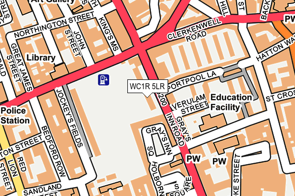WC1R 5LR map - OS OpenMap – Local (Ordnance Survey) WC1R 5LR map - OS OpenMap – Local (Ordnance Survey)