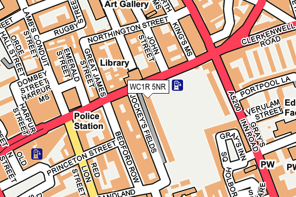 WC1R 5NR map - OS OpenMap – Local (Ordnance Survey) WC1R 5NR map - OS OpenMap – Local (Ordnance Survey)