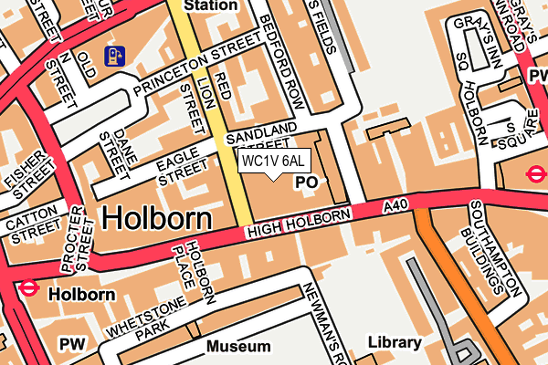 WC1V 6AL map - OS OpenMap – Local (Ordnance Survey) WC1V 6AL map - OS OpenMap – Local (Ordnance Survey)