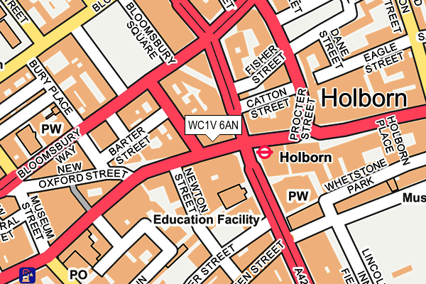 WC1V 6AN map - OS OpenMap – Local (Ordnance Survey) WC1V 6AN map - OS OpenMap – Local (Ordnance Survey)