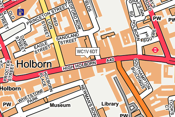WC1V 6DT map - OS OpenMap – Local (Ordnance Survey) WC1V 6DT map - OS OpenMap – Local (Ordnance Survey)