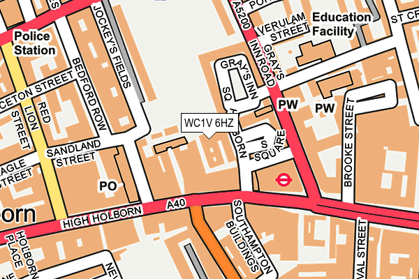 WC1V 6HZ map - OS OpenMap – Local (Ordnance Survey) WC1V 6HZ map - OS OpenMap – Local (Ordnance Survey)