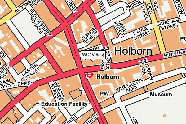 WC1V 6JQ map - OS OpenMap – Local (Ordnance Survey) WC1V 6JQ map - OS OpenMap – Local (Ordnance Survey)