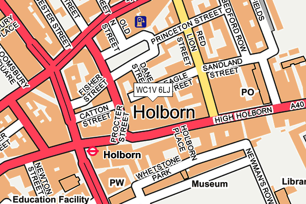WC1V 6LJ map - OS OpenMap – Local (Ordnance Survey) WC1V 6LJ map - OS OpenMap – Local (Ordnance Survey)