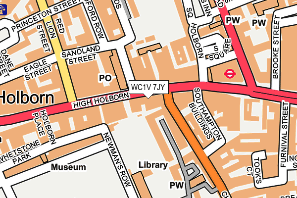 WC1V 7JY map - OS OpenMap – Local (Ordnance Survey) WC1V 7JY map - OS OpenMap – Local (Ordnance Survey)