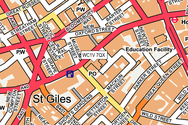 WC1V 7QX map - OS OpenMap – Local (Ordnance Survey) WC1V 7QX map - OS OpenMap – Local (Ordnance Survey)