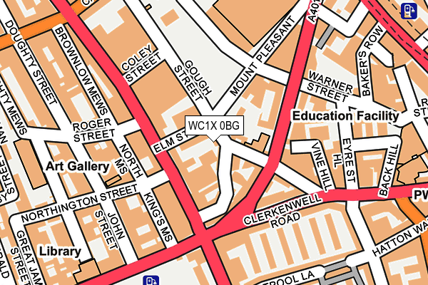 WC1X 0BG map - OS OpenMap – Local (Ordnance Survey) WC1X 0BG map - OS OpenMap – Local (Ordnance Survey)