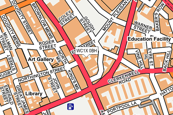 WC1X 0BH map - OS OpenMap – Local (Ordnance Survey) WC1X 0BH map - OS OpenMap – Local (Ordnance Survey)