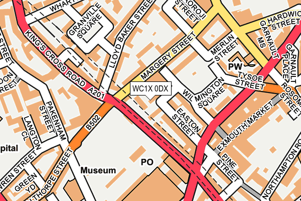 WC1X 0DX map - OS OpenMap – Local (Ordnance Survey) WC1X 0DX map - OS OpenMap – Local (Ordnance Survey)
