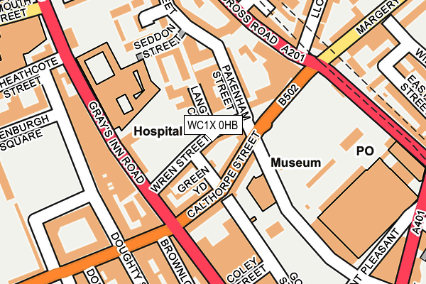 WC1X 0HB map - OS OpenMap – Local (Ordnance Survey) WC1X 0HB map - OS OpenMap – Local (Ordnance Survey)