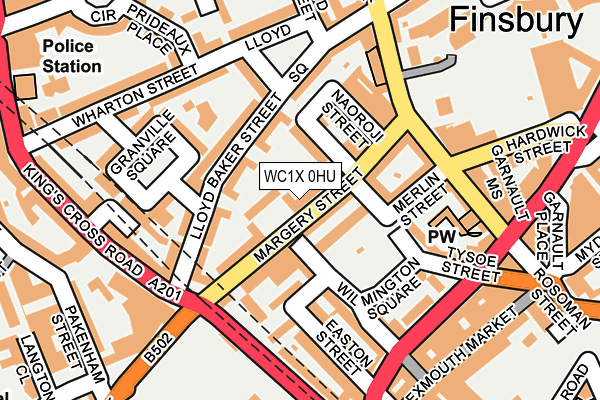 WC1X 0HU map - OS OpenMap – Local (Ordnance Survey) WC1X 0HU map - OS OpenMap – Local (Ordnance Survey)