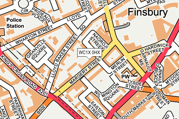 WC1X 0HX map - OS OpenMap – Local (Ordnance Survey) WC1X 0HX map - OS OpenMap – Local (Ordnance Survey)
