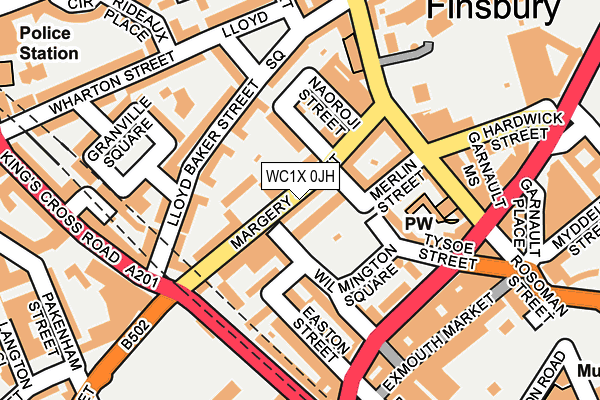 WC1X 0JH map - OS OpenMap – Local (Ordnance Survey) WC1X 0JH map - OS OpenMap – Local (Ordnance Survey)