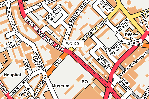WC1X 0JL map - OS OpenMap – Local (Ordnance Survey) WC1X 0JL map - OS OpenMap – Local (Ordnance Survey)