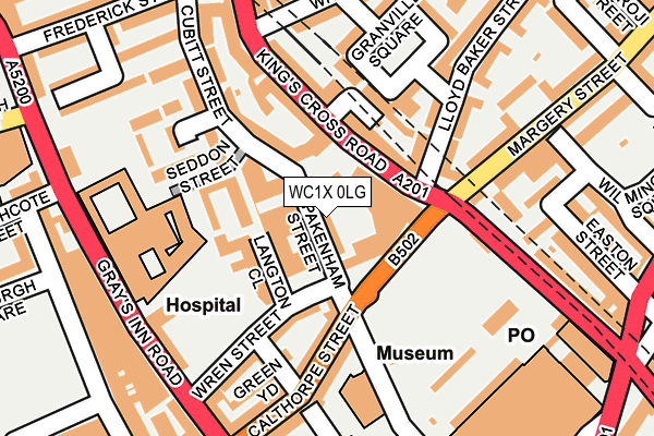 WC1X 0LG map - OS OpenMap – Local (Ordnance Survey) WC1X 0LG map - OS OpenMap – Local (Ordnance Survey)