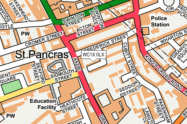 WC1X 0LX map - OS OpenMap – Local (Ordnance Survey) WC1X 0LX map - OS OpenMap – Local (Ordnance Survey)
