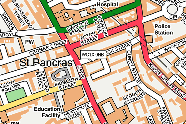 WC1X 0NB map - OS OpenMap – Local (Ordnance Survey) WC1X 0NB map - OS OpenMap – Local (Ordnance Survey)