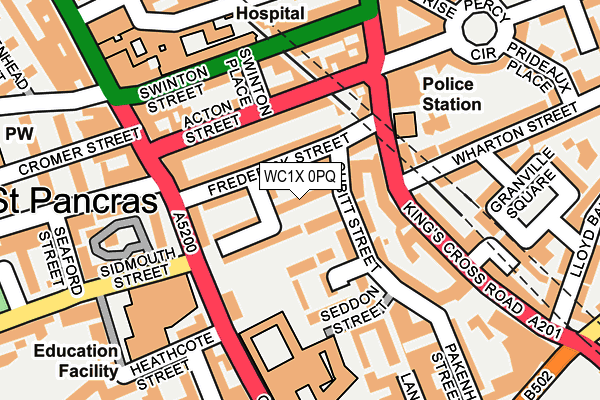 WC1X 0PQ map - OS OpenMap – Local (Ordnance Survey) WC1X 0PQ map - OS OpenMap – Local (Ordnance Survey)