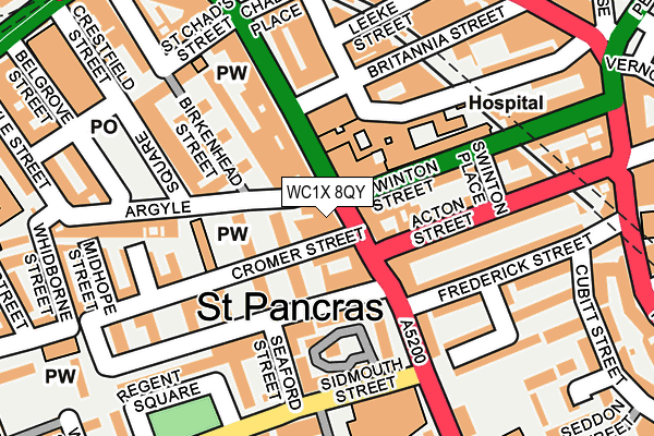 WC1X 8QY map - OS OpenMap – Local (Ordnance Survey) WC1X 8QY map - OS OpenMap – Local (Ordnance Survey)