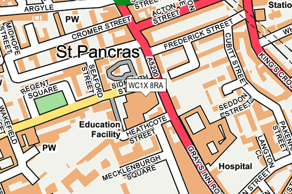 WC1X 8RA map - OS OpenMap – Local (Ordnance Survey) WC1X 8RA map - OS OpenMap – Local (Ordnance Survey)