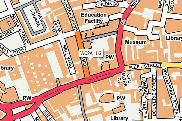 WC2A 1LG map - OS OpenMap – Local (Ordnance Survey) WC2A 1LG map - OS OpenMap – Local (Ordnance Survey)