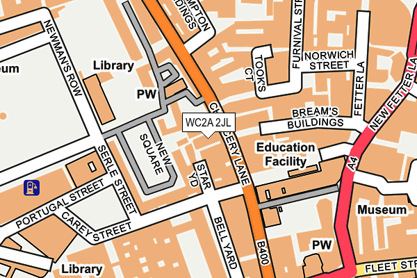 WC2A 2JL map - OS OpenMap – Local (Ordnance Survey) WC2A 2JL map - OS OpenMap – Local (Ordnance Survey)