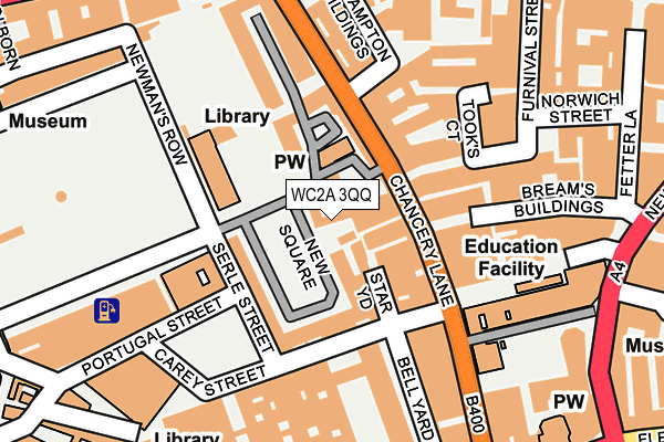 WC2A 3QQ map - OS OpenMap – Local (Ordnance Survey) WC2A 3QQ map - OS OpenMap – Local (Ordnance Survey)